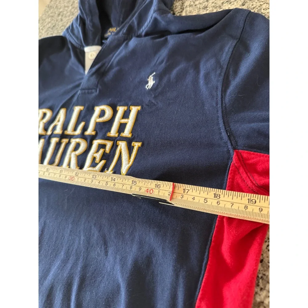Polo Ralph Lauren Hoodie Boys XL 18-20/women's S navyRed Embroidered Logos